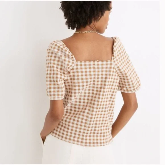 Madewell Gingham Blouse sz Med - Picture 9 of 9